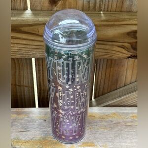 Caribou Coffee Yum Yum Yay Cold Drink Insulated Tumbler with Dome Lid 24oz